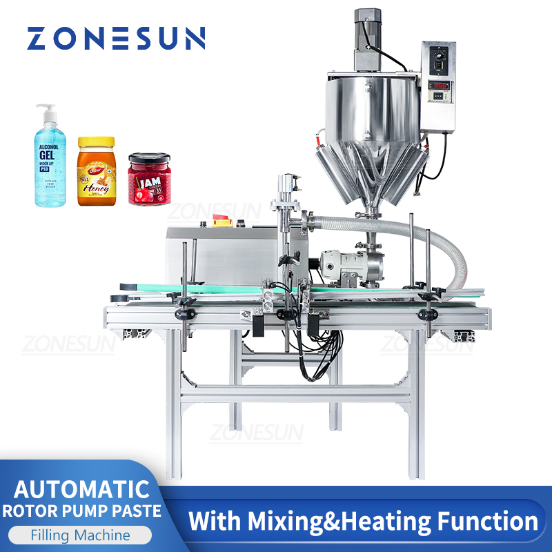 

ZONESUN ZS-DTGT900M Filling Machine Automatic Butter Chocolate Rotor Pump Filler With Mixer Heater