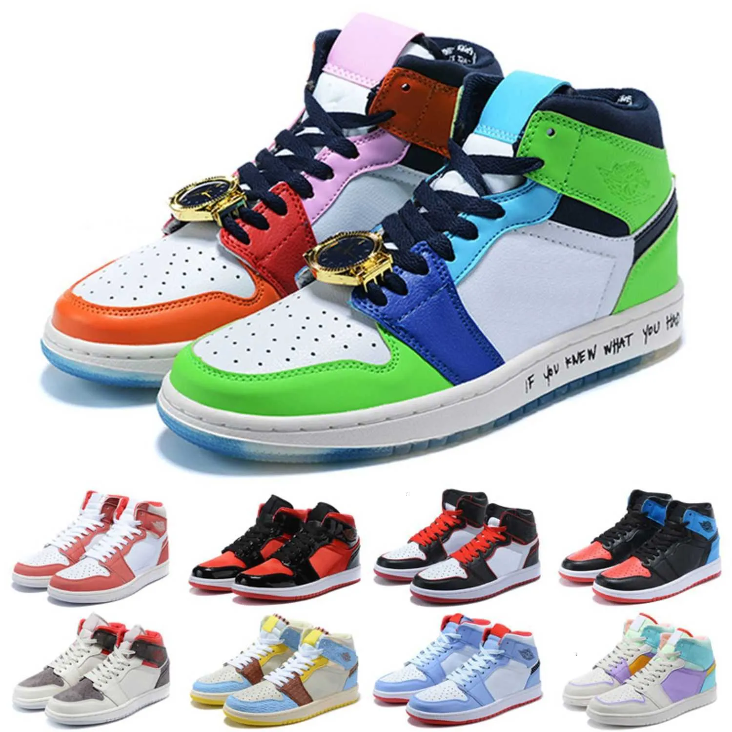 

Melody Ehsani x Mid Fearless Watch What the 1 1s Jumpman Shoes for Kids Women Men Fashion Orange Sports Sneakers, As photo 6