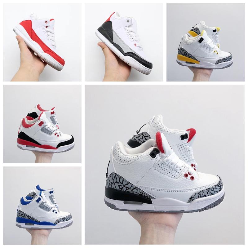 

2022 Kids athletic toddler designer Jumpman 3 Running basketball shoe J3 childrens shoes sneaker girls boys White Black sports all match sne, Multi-color