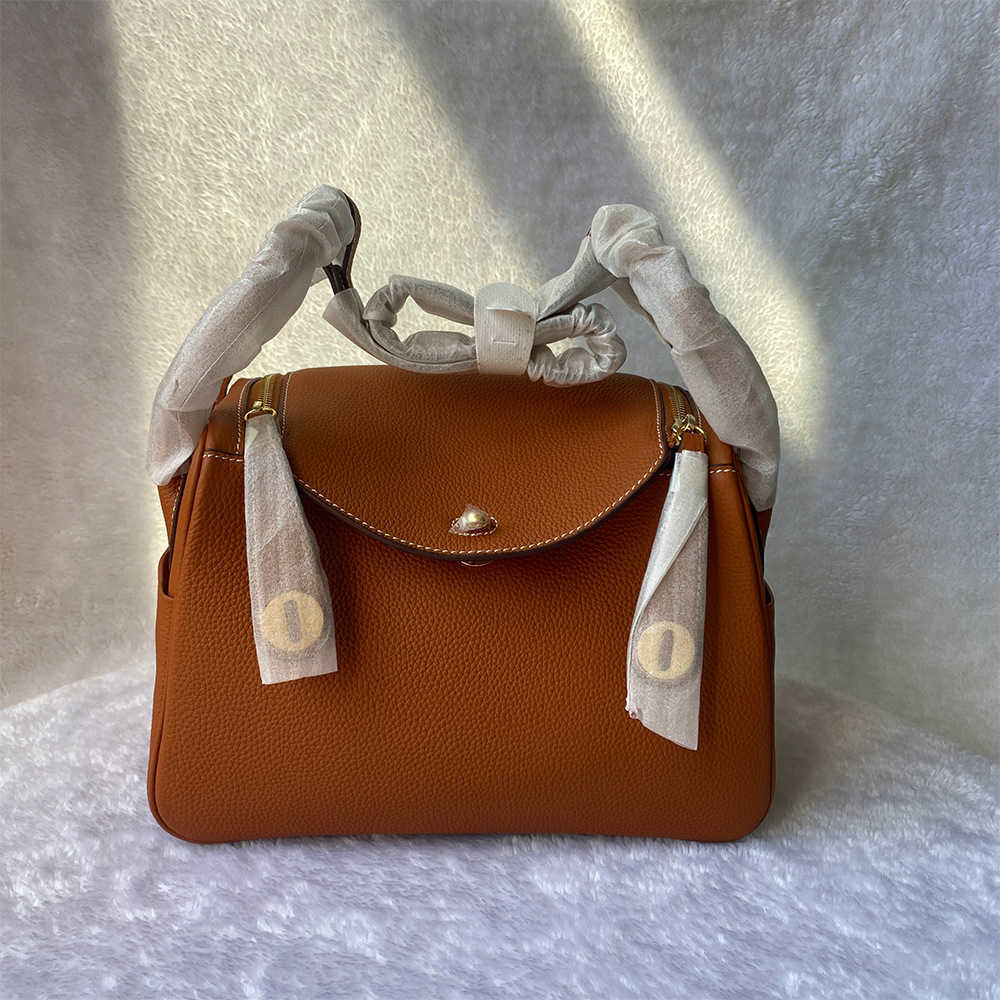 

Togo Luxury Designer Bags Original top leather Lindys bag B67L, Elephant grey