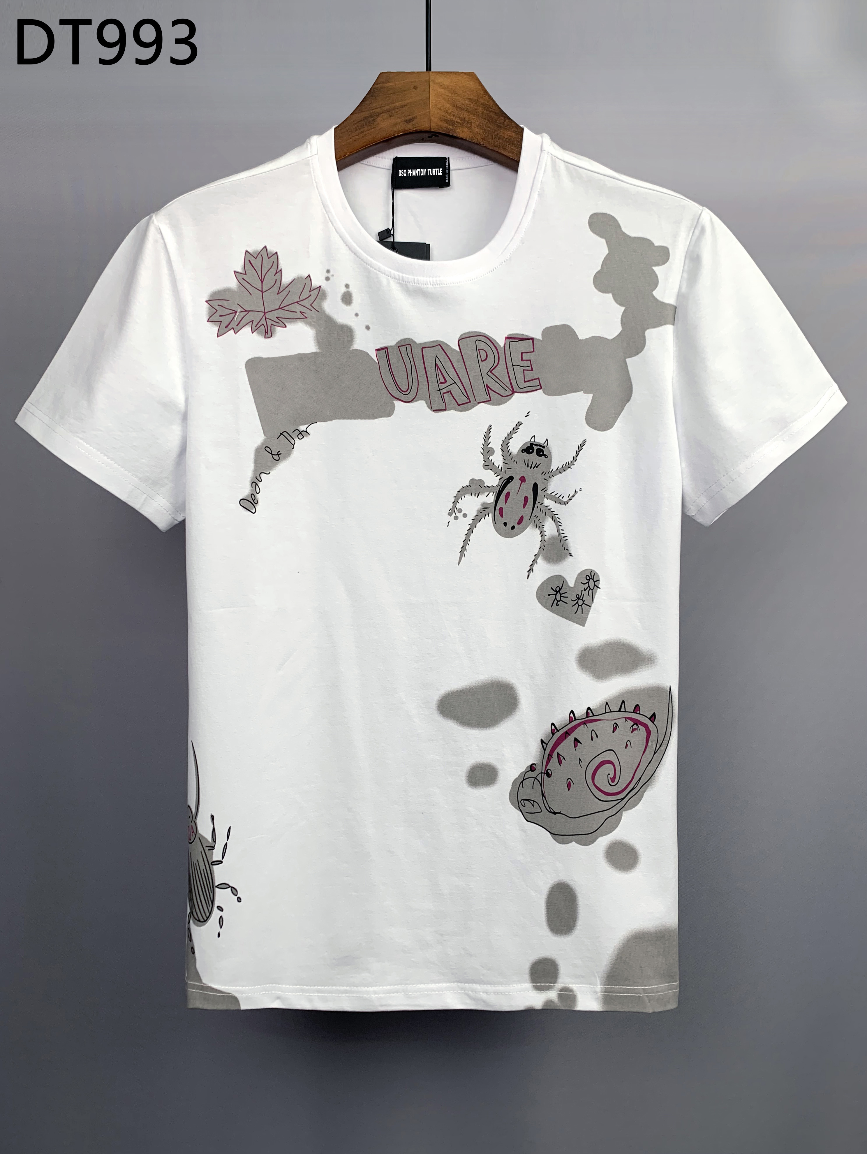 

DSQ PHANTOM TURTLE Men's T-Shirts Mens Designer T Shirts Black White Cool T-shirt Men Summer Italian Fashion Casual Street T-shirt Tops Plus Size -XXXL 6213