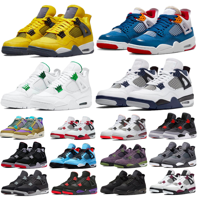 

4 Retro Basketball Shoes Red Thunder 4s IV Sail Bred Patent All-star Fearless Bio Hack Bubble Gum Mens Women Photon Dust Travis Scot Violet Outdoor Sneakers Trainers, Sock