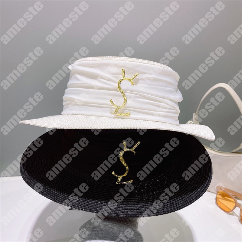 

Womens Straw Hat Fashion Bucket Hats Lady Travel Top Hats Designer Caps Hats For Woman Mens Summer Beach Hat Luxury Letter Sunhats, Beige