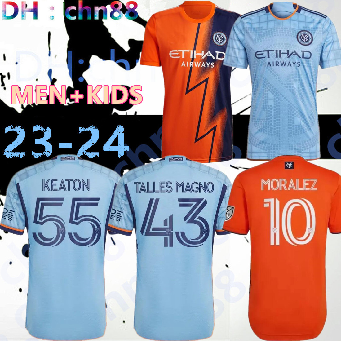 

New York City soccer jersey 2023 FC home away NYCFC 22 23 24 mls football t shirts THIAGO MORALEZ CASTELLANOS HEBER MORALES Talles Magno Keaton fans player version 2024, 23-24 home