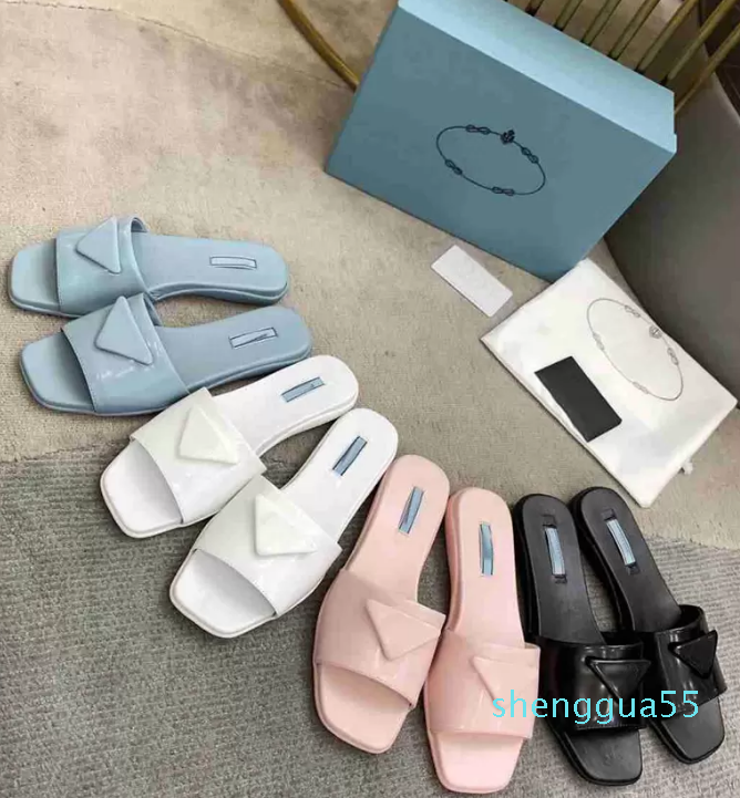 

Branded Women Sandals Designer Slides Brushed Leather Pumps Summer Screen-printed High Heels Fashion Flat Flip Flops Classic Shoes With Origanal 01