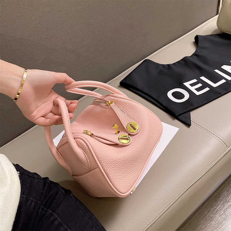 

Home Luxury Designer Bags Original h 2023 new lychee grain Lindys bag doctor women's one shoulder messenger hand mini medicine case 1 MJJY, Small elephant grey