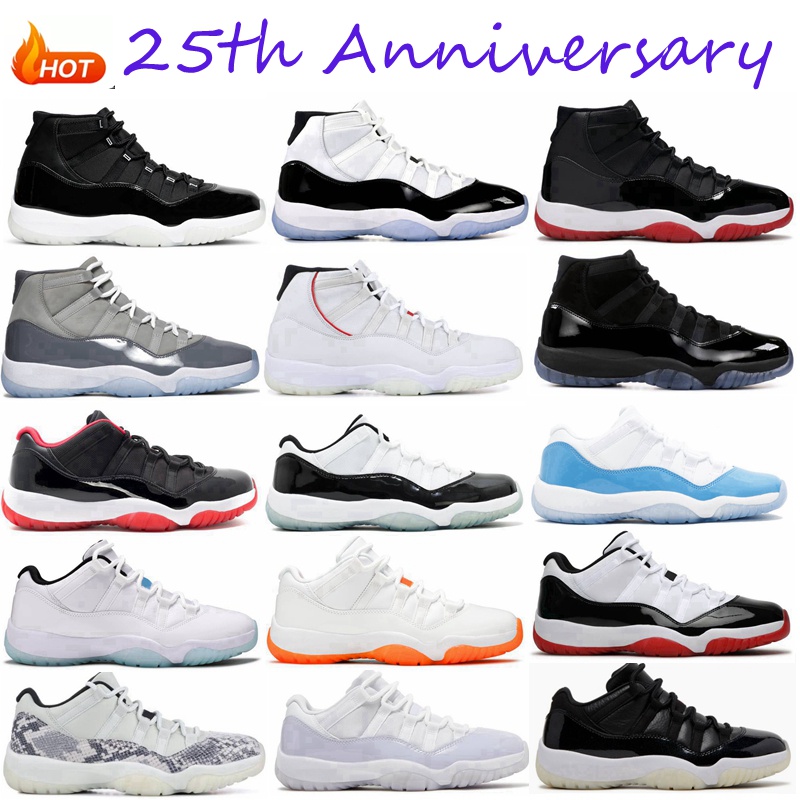 

Jumpman 11 low basketball shoes cherry 11s red and white retro cement grey high concord jubilee 25th anniversary 72-20 cool gray purple pink jordens jorda men sneakers, 13