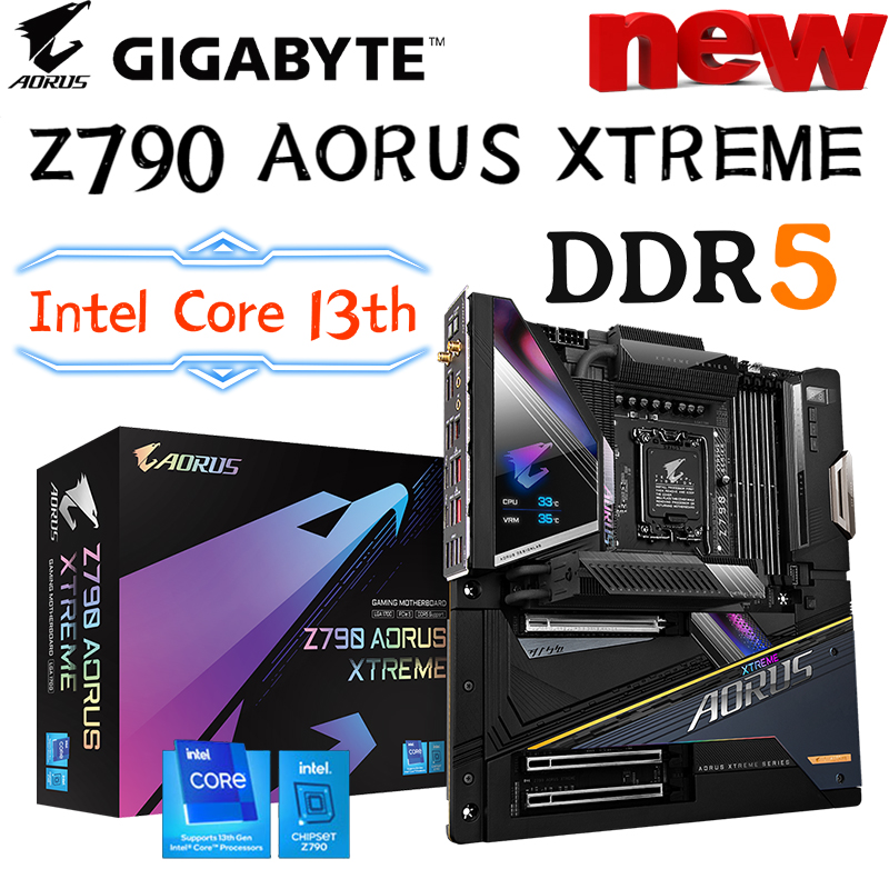 Gigabyte Z790 AORUS XTREME Motherboard Supports Intel Core 13th and 12th Gen CPU DDR5 128GB 8000(OC)MHz RAM E-ATX Mainboard New-image-848704083