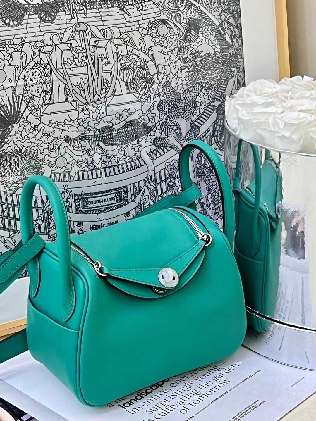 

Spring Original Designer Luxury Bags 2023 new top layer cowhide Lindys women's bag single-shoulder cross-body portable 9BBI, Powder