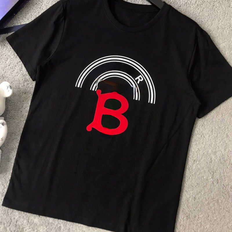 

Summer Men's Plus Size t Shirt Burb Designer Shirts Cotton Large Letter Print T-shirt Classic Round Neck Short-sleeved Tee Fashion Luxury, White