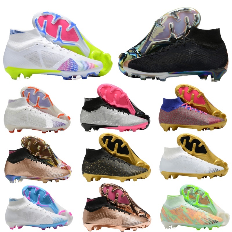 

2023 Mens Soccer Football Shoes Superfly IX 9 360 Elite FG Women Boys High Boots Cleats Knitted Waterproof Youth US6.5-11, #7
