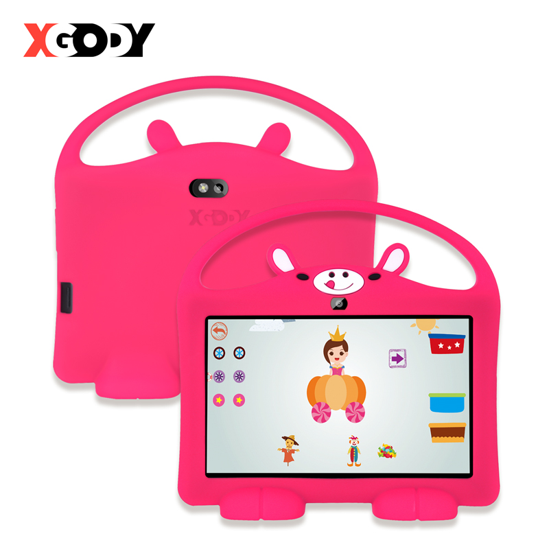 

XGODY Child Tablet PC Android 11 For Kids Children Learning Education Machine 32GB Quad Core WiFi Dual Camera Tablet With Case, Purple