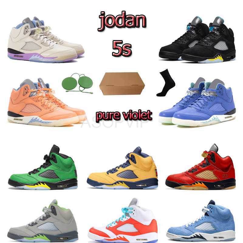 

designer shoes Jumpman 5s Basketball shoes 5 Trainers Sneakers Sports Man and Woman high quality design retro UNC University Blue with box, #11 bluebird