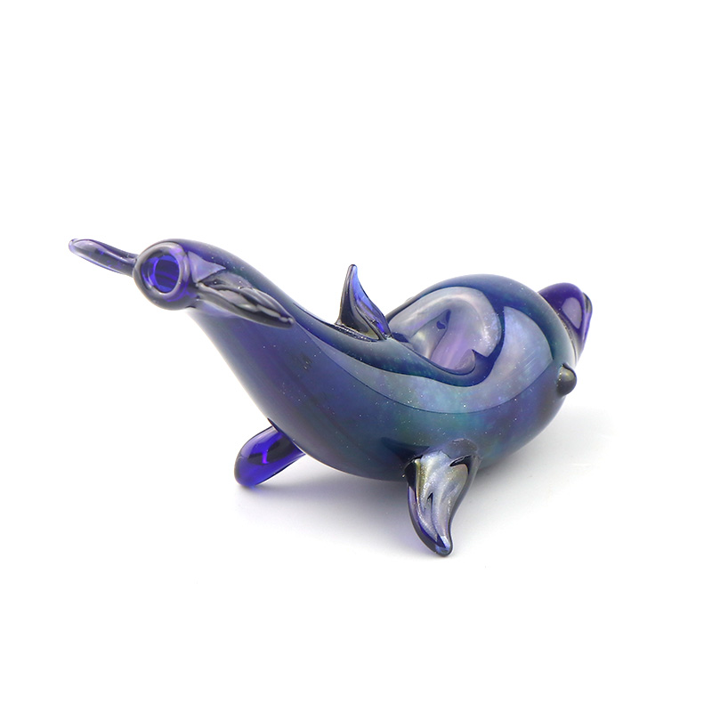 

4.1 inch exquisite popular high sandblast smoking hand pipe with spiritual dolphin shape design and a deep bowl