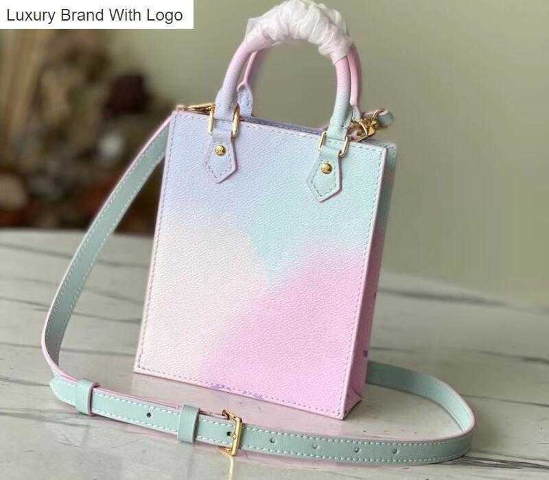 

L Bag 2023 Handbags Bags 5A M81341 14cm Petit Sac Plat Tote Sunset Pastel Momogran coated canvas Shoulder Handbags Purses For Women with Dust bag Box 7JRM, M59856 25cm pm