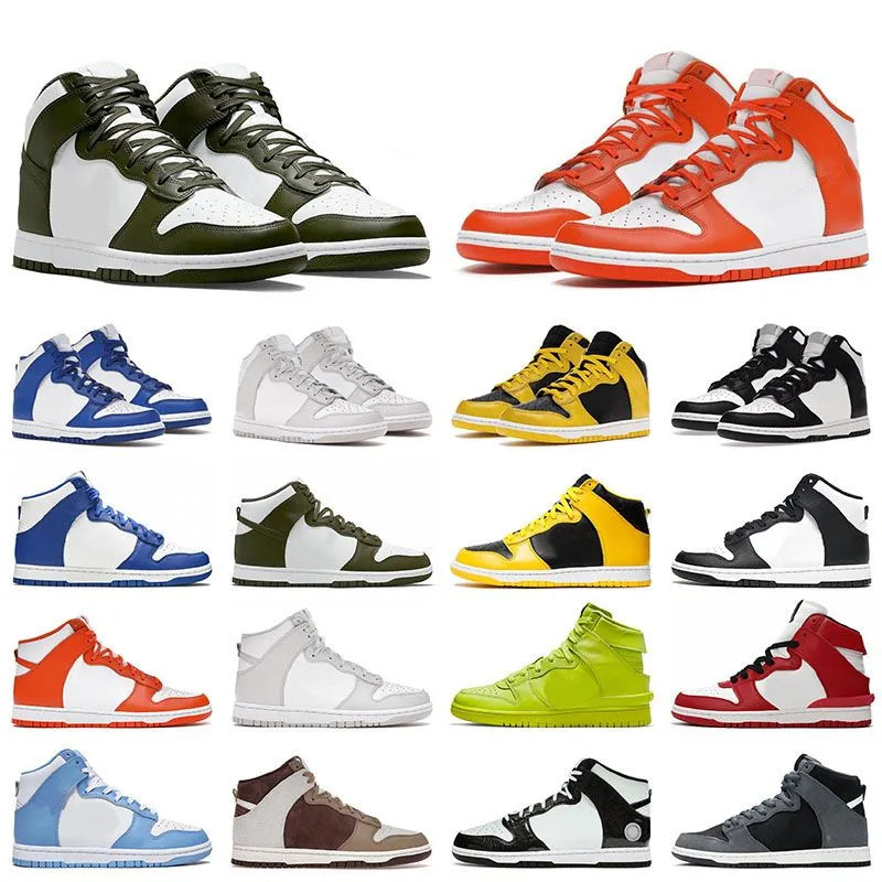 

dunk High Sb Syracuse Orange Casual Shoes Mens Womens High-cut Cargo Khaki Light Chocolate Dark Grey Vast Gray University Blue Black and White dunks sports sneakers, Box