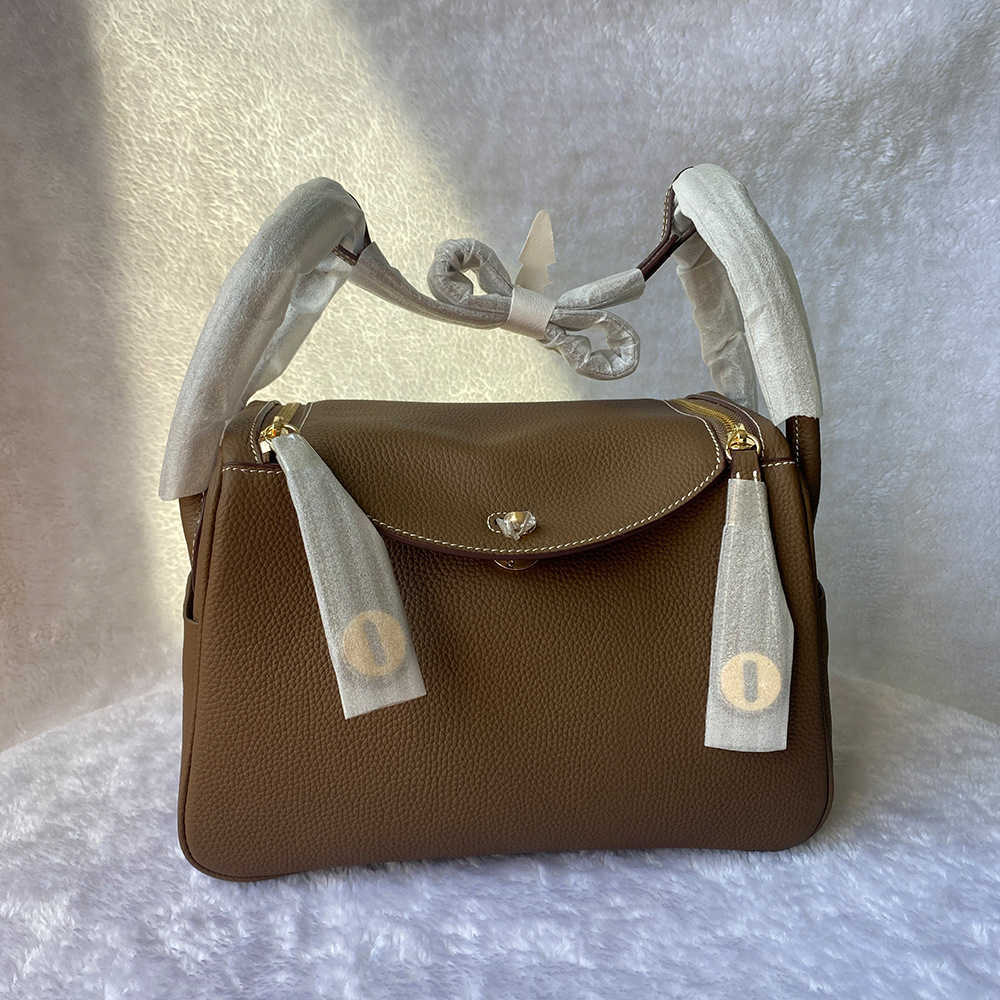 

Togo Luxury Bags Original Designer top leather Lindys bag J3S8, Elephant grey