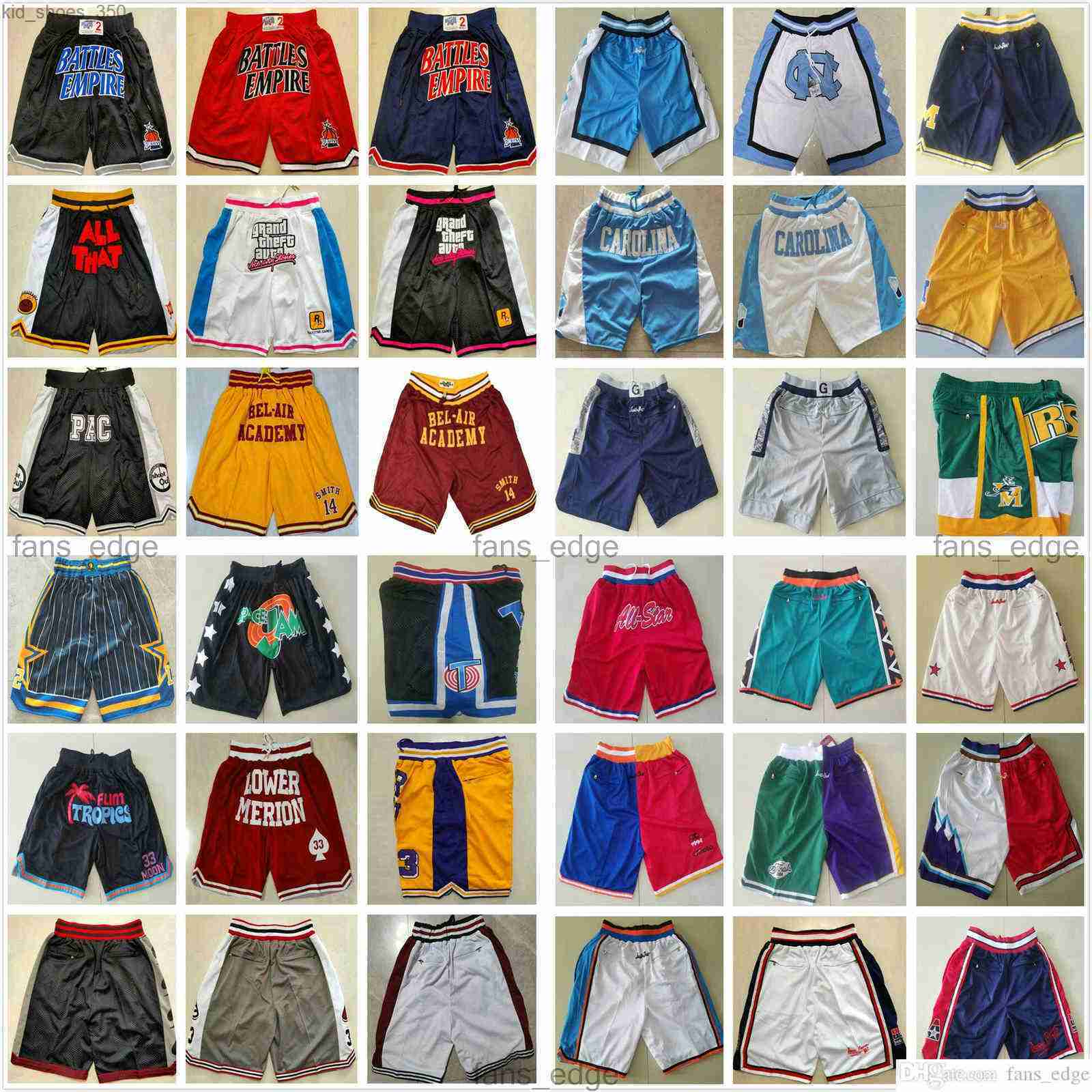 

Top Quality All Team Basketball Shorts Just Don Short Retro Sports Wear JUSTDON Baseball With Pocket Zipper Sweatpants Pant Stitched Size, Tell us which one