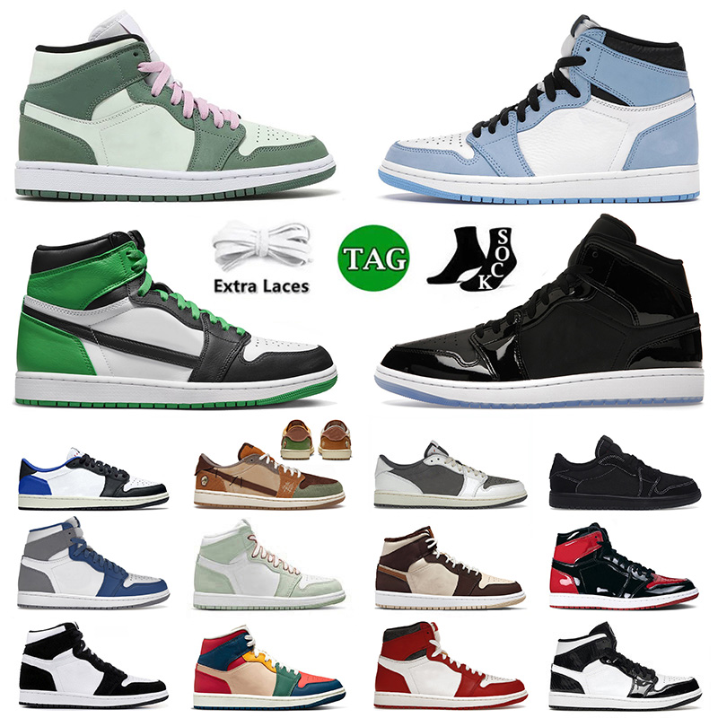 

Top Jumpman 1 1s Basketball shoes Men Space Jam Mid Dutch Green Lucky Green High Unc Lost and Found Reverse Dark Mocha Low Black Phantom Voodoo Sneakers Big Size 13, 36-46 cream dark chocolate