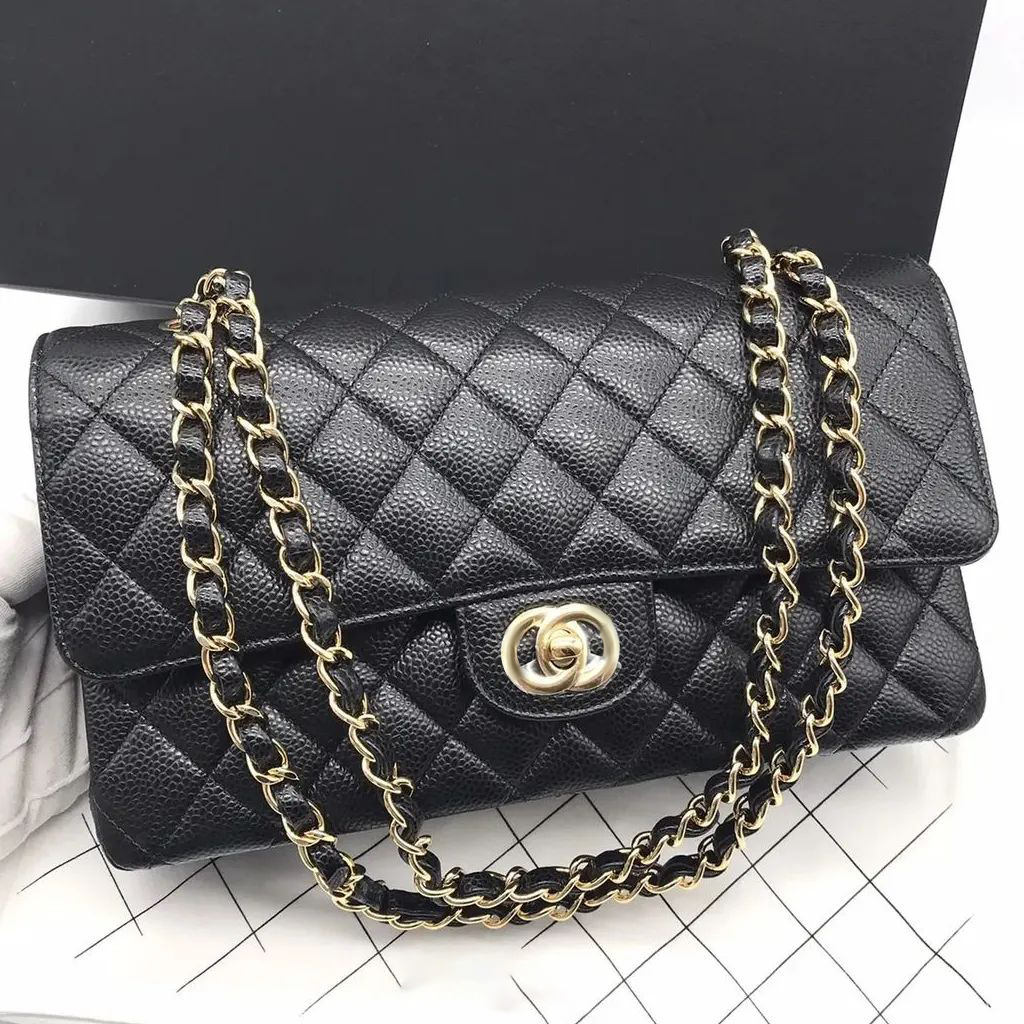 

luxury clutch flap Designer SUNSET tote bag WOC smooth Leather Multifunction Metal fittings envelope shoulder bags with vintage handbag chain womens men crossbody, Mini cf -20 cm-grey