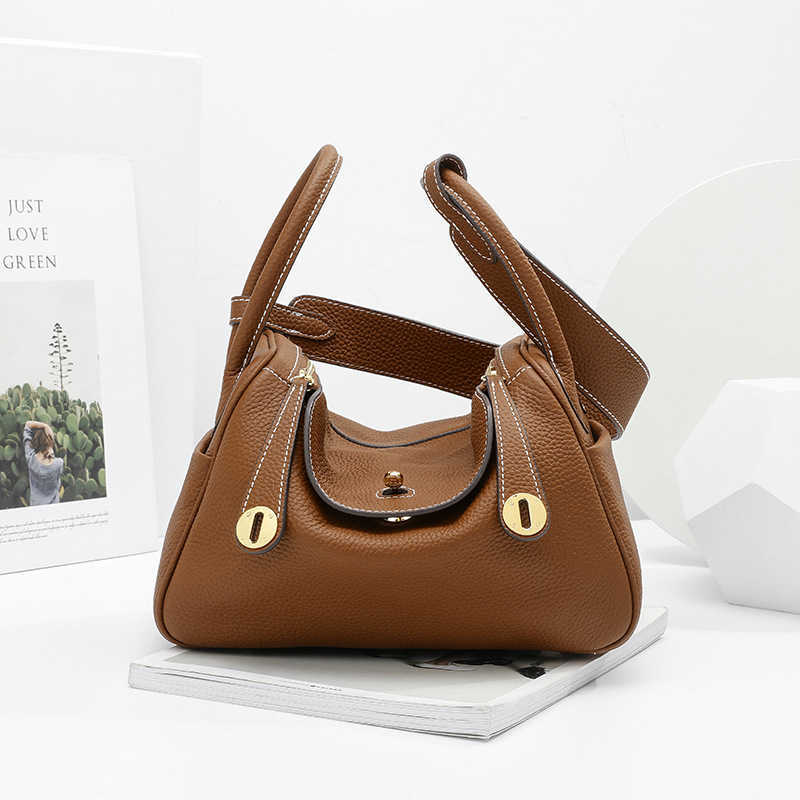 

Designer Luxury Bags 2021 Original new Lindys bag leather lychee grain cow messenger hand female temperament goddess small mini 9GNU, White11