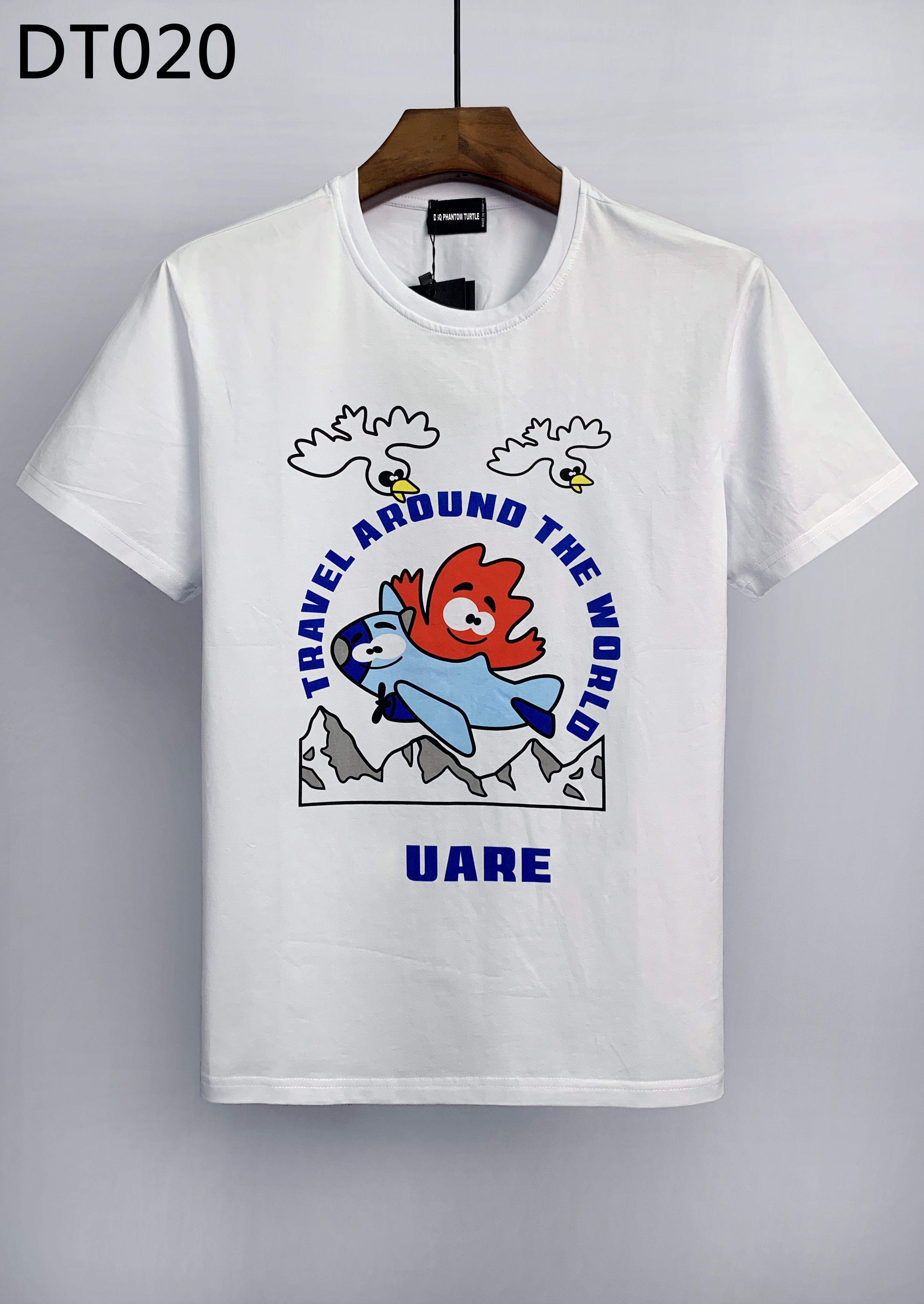 DSQ PHANTOM TURTLE Hommes T-shirts Hommes Designer T-shirts Noir Blanc Dos Cool T-shirt Hommes D'été Italien Mode Casual Rue T-shirt Tops Plus La