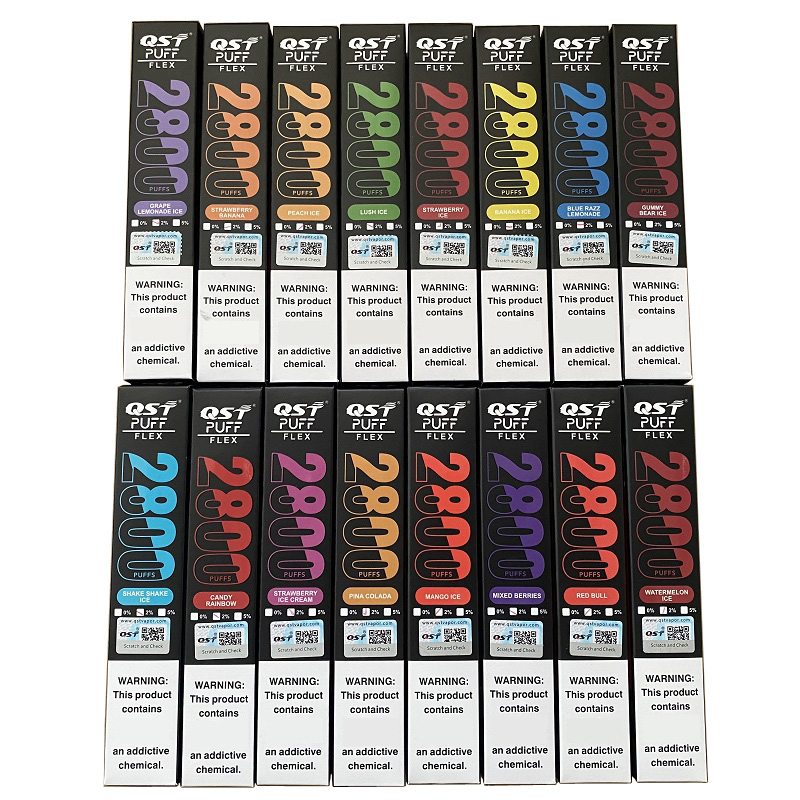 

Puff Flex Disposable vape 2800 puff cigarette Vape Pen With 850mAh Battery 8ml Cartridge 2800 Puffs Vapor device 25 flavors in stock