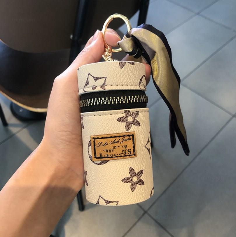 

Mobile Phone Key Chain Mini Portable Lipstick Storage Bag Car Key Chain Schoolbag Pendant Pu Leather Key Bag