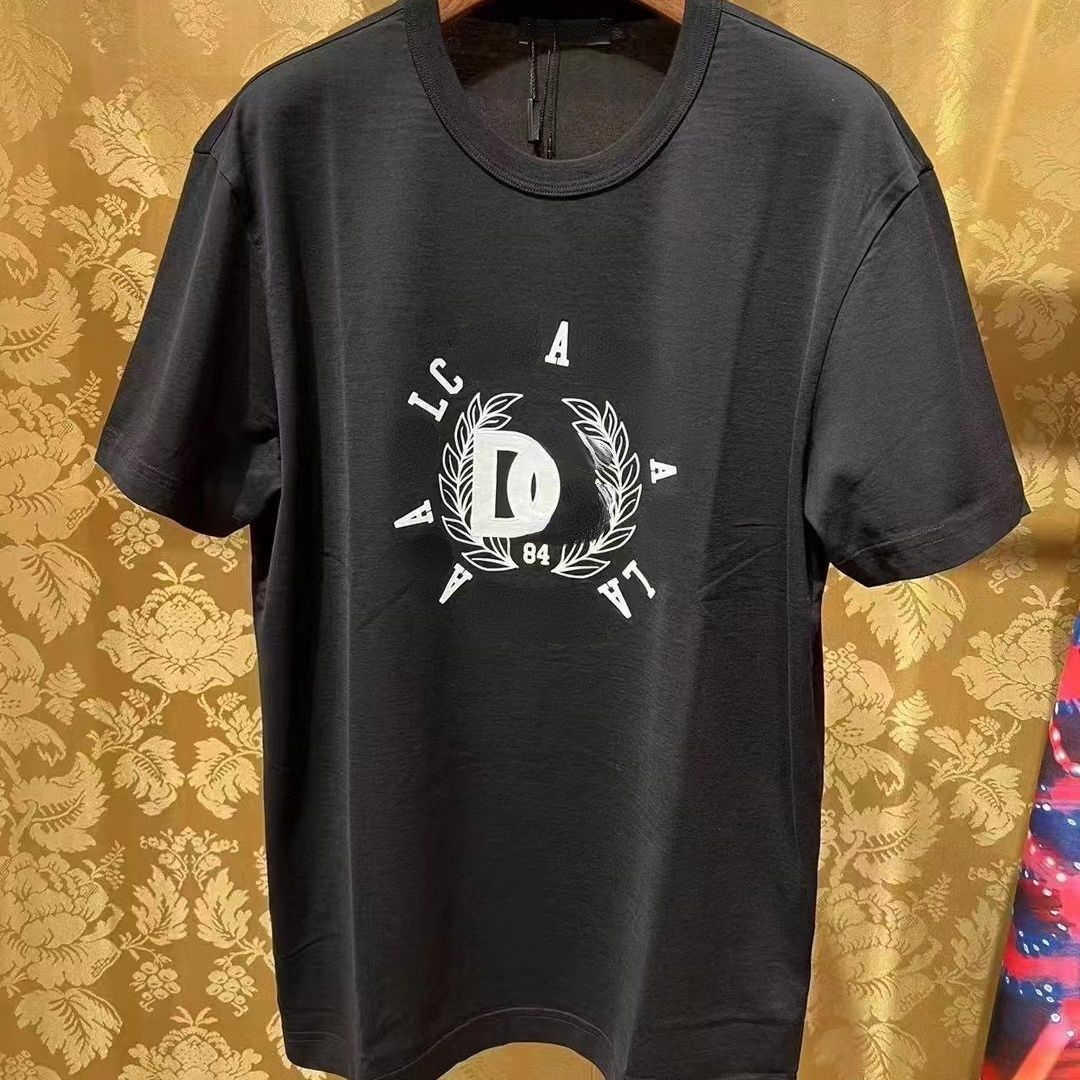 

Summer Men's Plus Size italy t Shirt d Designer Shirts Cotton Large Letter Printed T-shirt Classic Round Neck Short-sleeved Tee Fashion Luxury, White