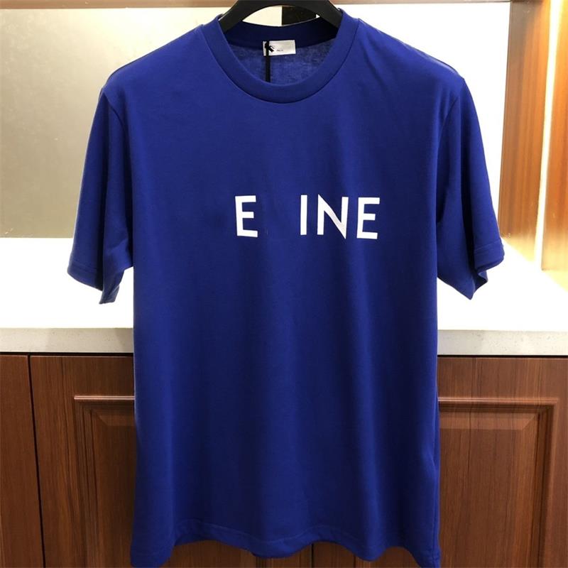 

Men's T-shirt Summer men's women's short-sleeved fashion T-shirt pure cotton high-quality shirt casual classic, Blue