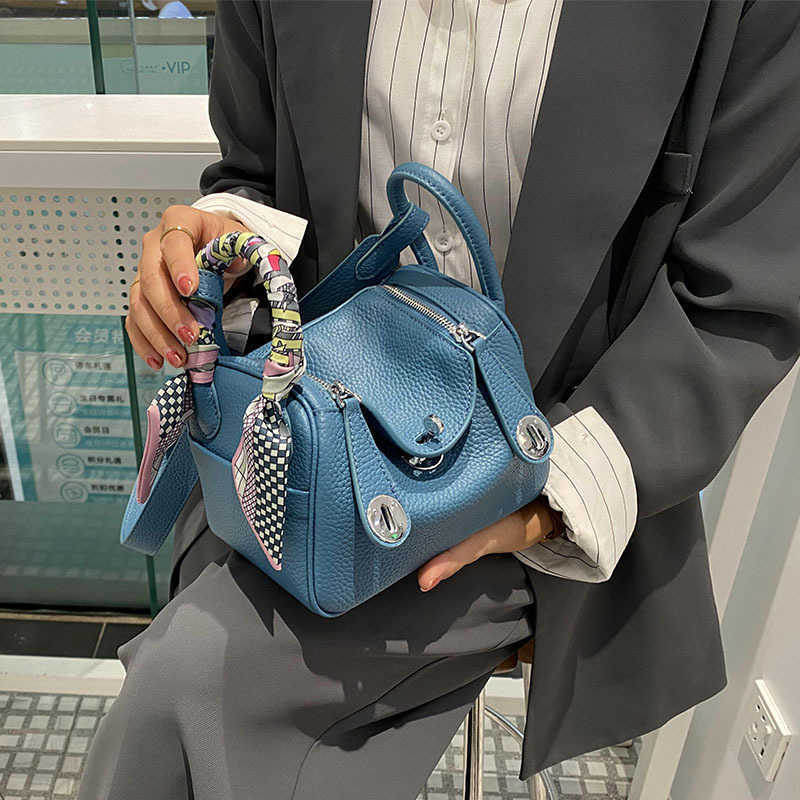 

Bags Original Designer Hong Brand Kong Genuine Leather Women's Bag 2021 New Fashion Mini Doctor Cow Lindys Handheld One Shoulder Crossbody P 1 7FV1, White9