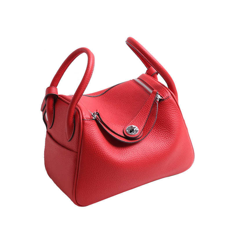 

Designer Original Luxury 2023 Bags bag Women's high-grade leather Lindys Soft head layer Cowhide doctor Mini portable pillow 1 WK5F, Orange4