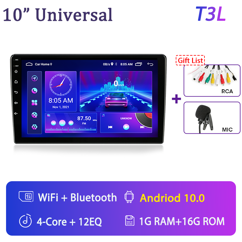 

9 10 Inch Universal Android 11 Carplay Auto Car DVD Radio Multimedia Video Player Navigation GPS 2 Din DVD Stereo Head Unit
