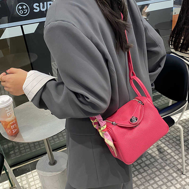 

Hong Original Designer Brand Bags Kong Genuine Leather Women's Bag 2021 New Fashion Mini Doctor Cow Lindys Handheld One Shoulder Crossbody P EXDA, White9