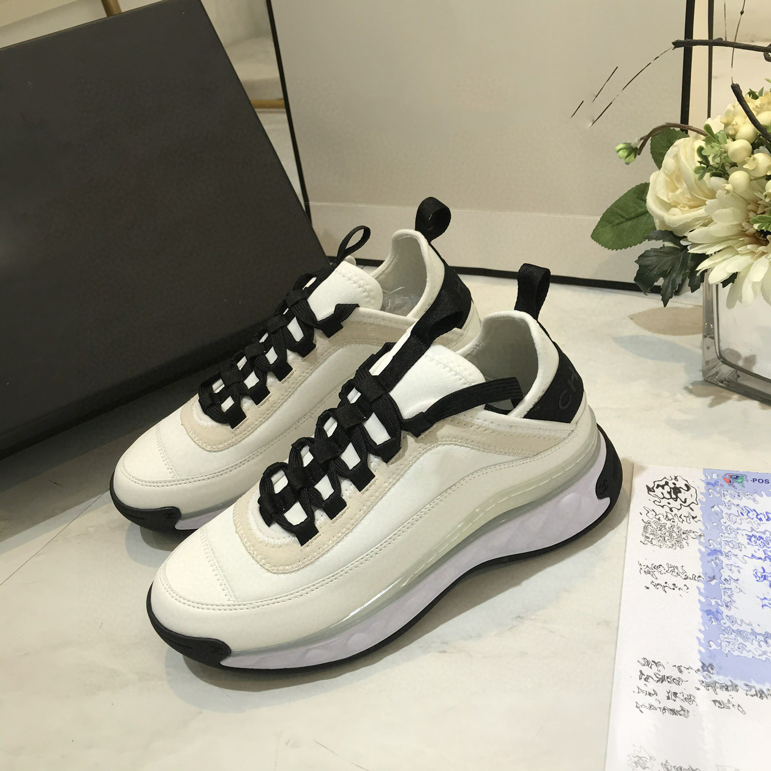 

2023 autumn new Casual Shoes leather color matching small fragrance thick sole raising sneakers female leisure show thin father shoes ins tide, #2