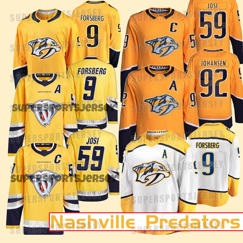 

Predators Hockey Jerseys 59 Roman Josi Matt Duchene Nashville 9 Filip Forsberg Ryan Johansen Cody Glass Juuse Saros Men Women Youth Stitched Custom, Hockeyfightscancer