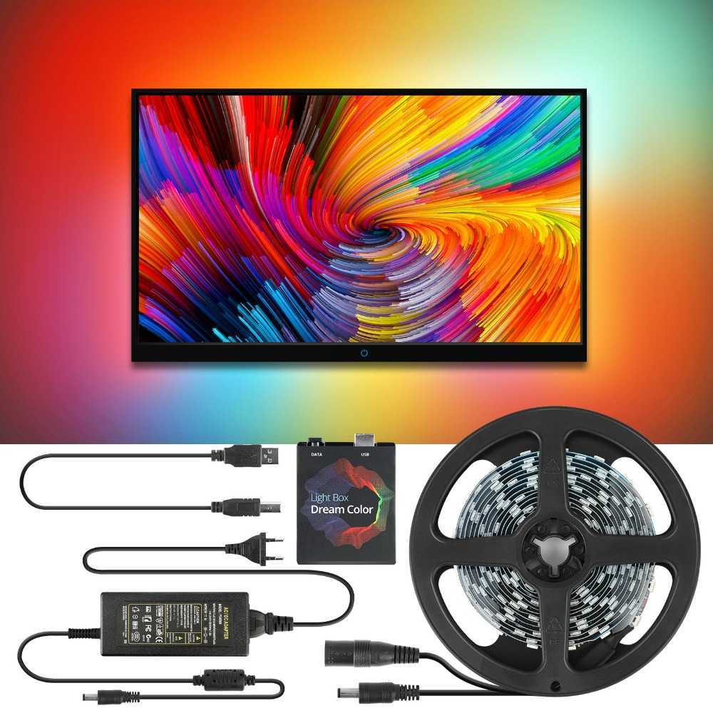 LED Strips 5V WS2812B USB LED Strip light 5050 RGB Dream Color Ambient TV Kit for Desktop PC Screen Background lighting 1M 2M 3M 4M 5M J230308-image-848580957