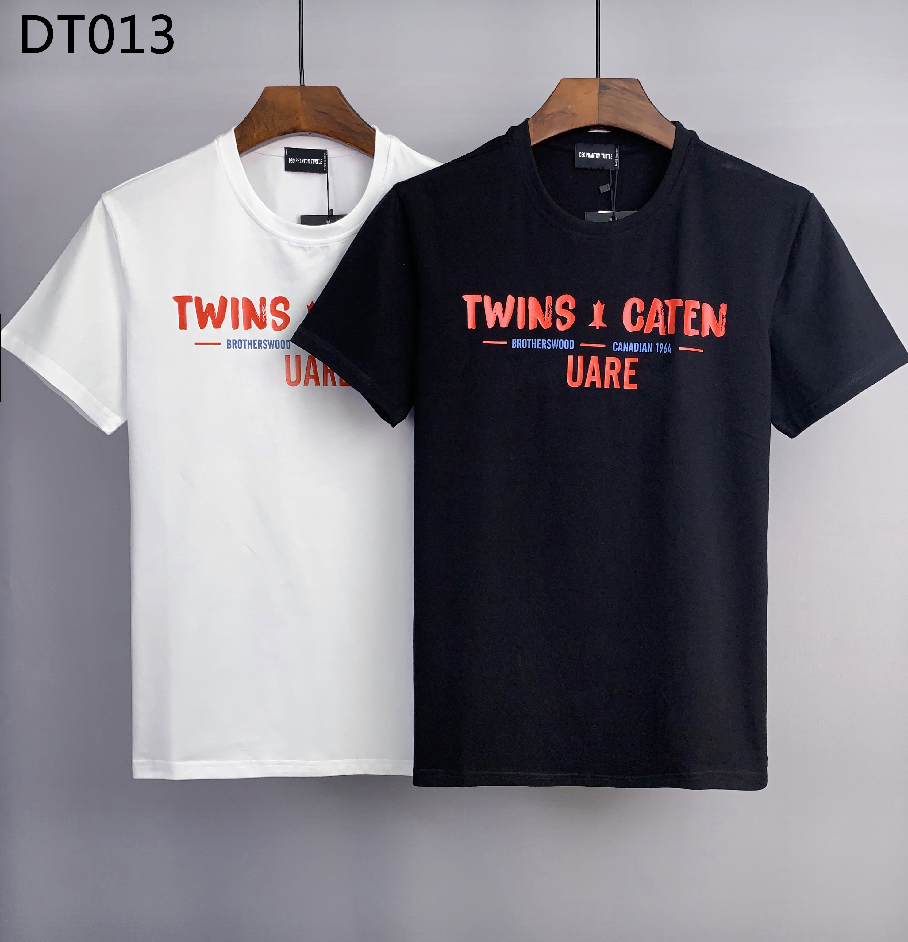 DSQ PHANTOM TURTLE Men's T-Shirts Mens Designer T Shirts Black White Back Cool T-shirt Men Summer Italian Fashion Casual Street T-shirt Tops