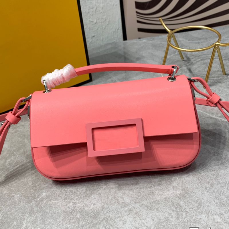 

Cell Phone Bag Crossbody Purse Mini Flap Bags Fashion Women Handbag Glossy Cowhide Genuine Leather Rigid Handle Letter Buckle Adjustable Strap Messenger Wallet, Pink