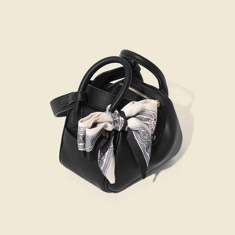 

Small Original Designer Luxury Bags high-end litchi pattern Lindi bag 2023 new versatile doctor portable casual messenger 2APZ, Black3