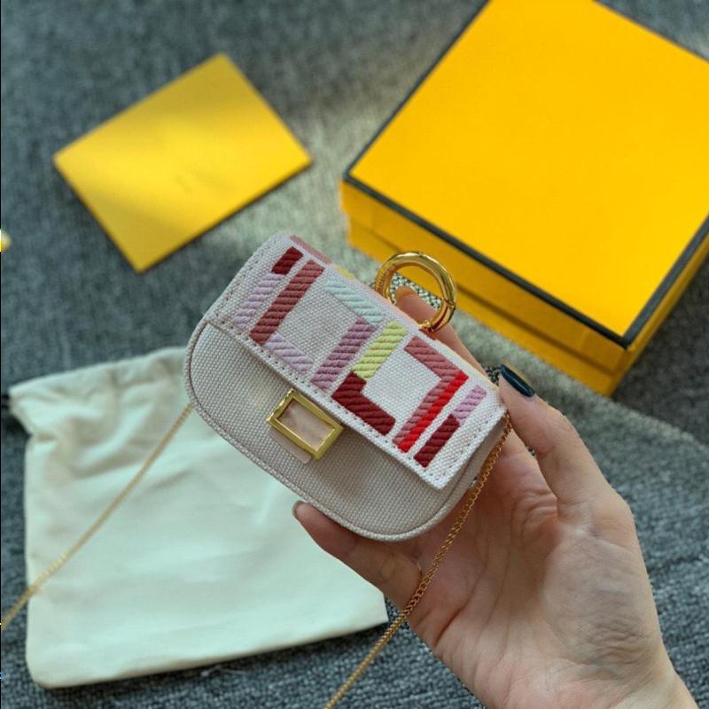 

Totes Designer Mini Baguette Bag Coin Purse Baguette Nano Chain Lipstick Small Handbag Fashion embroidery Letter bags Wnxox, Brown