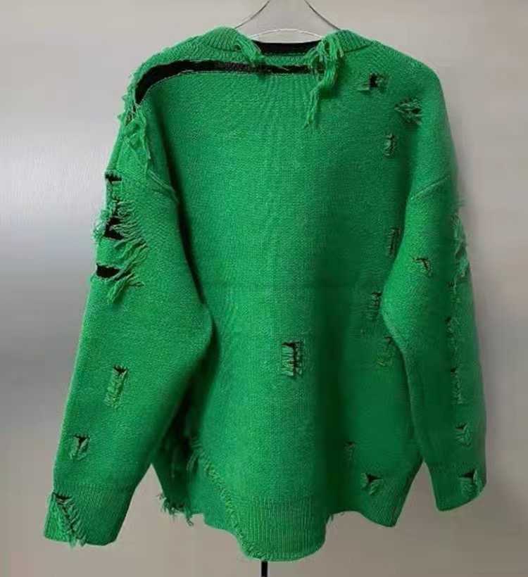 

Green Classic bv Sweater Casual Versatile Sweatshirts Chaopai 2022 Autumn Winter Designer Product Letter Relief Jacquard Knitting Design, Blue