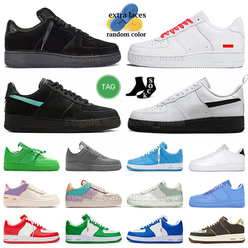 

A1 M1 AF1 Luxury Fashion 1 Designer Casual Shoe Skeleton White Black Goost Grey University Gold Green 1837 Low Panda Tiffany LX UV Reactive Sneakers Designer Trainers, A21 36-45 l classic