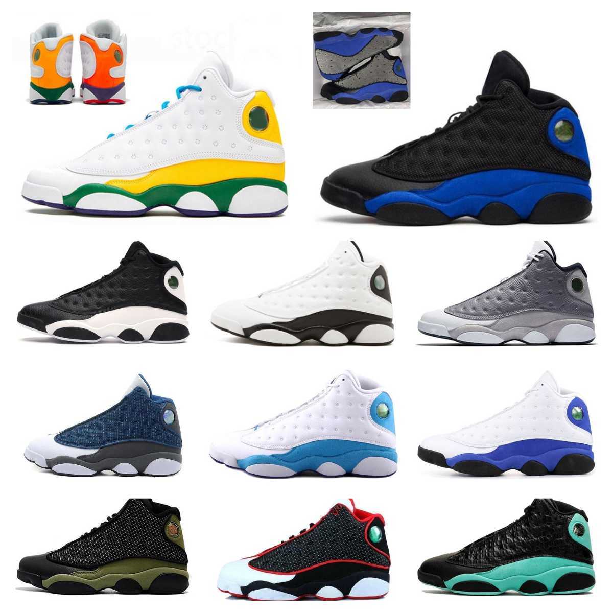 

New Men Women Basketball Shoes 13s Jumpman 13 Obsidian Red Flint Aurora Green Houndstooth Designer Shoe Outdoor Sports Sneakers Triple Black Casual Tainers Eur 36-47, Ask the seller about some sizes