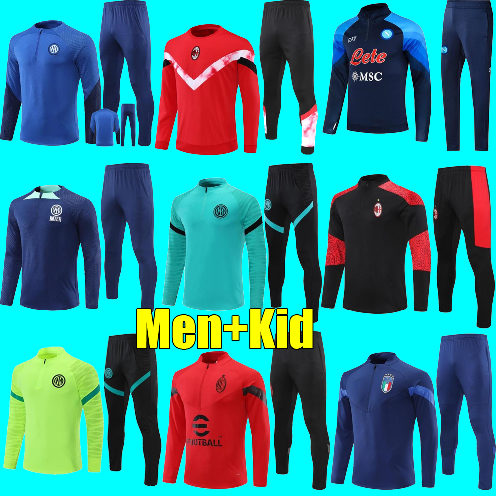 

21 22 23 AC milanS football tracksuit retro tuta maglia 2022 jersey training survetement camiseta jerseys chandal kit men and kids uomo calcio