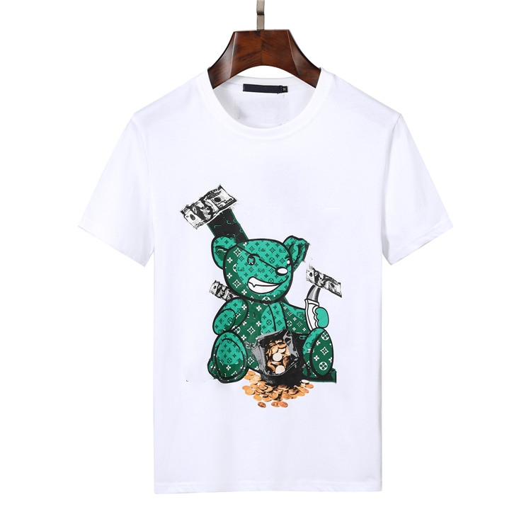 

Fashion designer men's T-shirt casual men's T-Shirts Philip plain shirt with letter printed short sleeve shirt luxury men's hip-hop fashion Asian size M-3XL L93015G, White