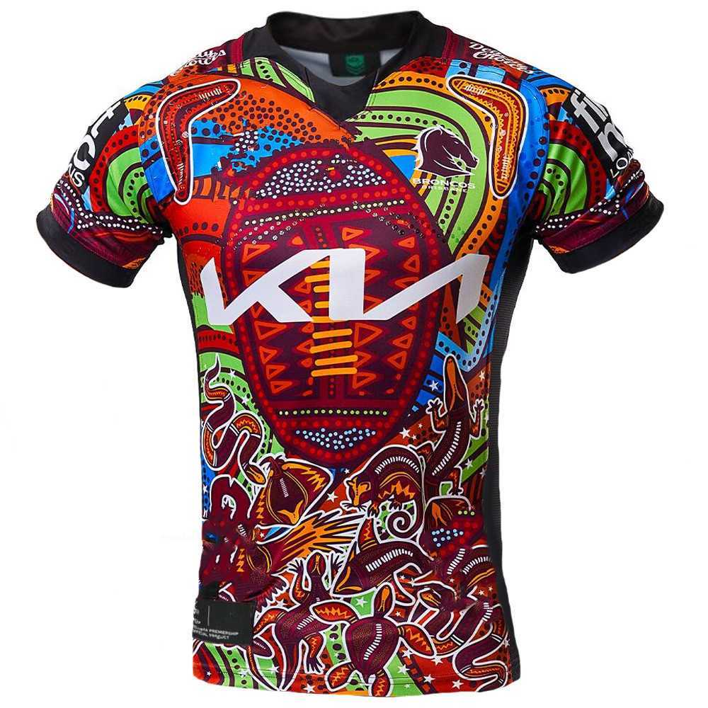 

Australia 2022 2023 Brisbane Broncos indigneous rugby jersey brisbane broncos home away rugby shirt Custom name and number, 2022 home