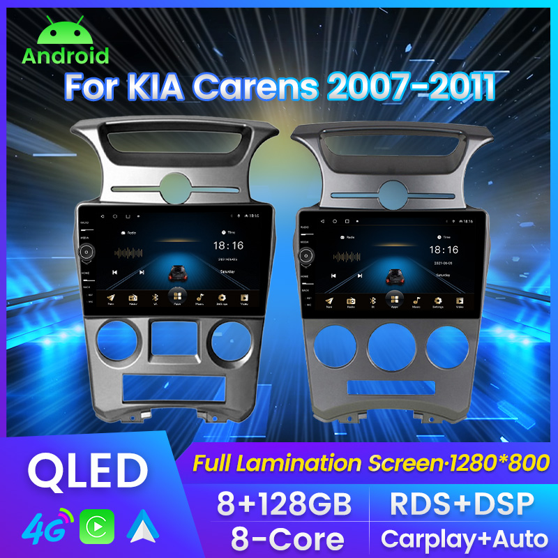CAR DVD Carplay QLED 8G 128G Android 11 For KIA Carens 2007-2011 Car Multimedia Player Stereo Radio SWC Reversing Camera Auto-image-848673457