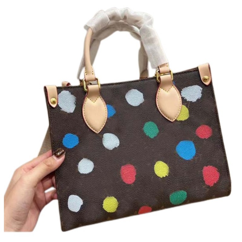 

Design the Totes Bags women fashion shoulder shopping Designer Handbags famous Large capacity plain letter leather coin purse casual crossbody Graffiti design, Brown1