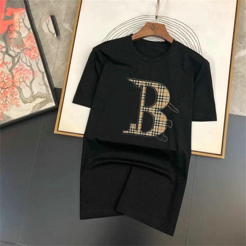

2023 new men's T-shirt embroidered short sleeve summer loose fashion trend round neck casual t-shirt.033, Yellow
